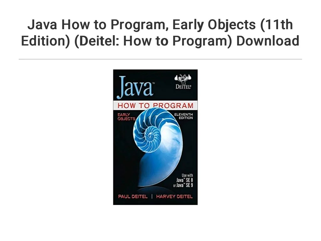 Java how to program early objects 10th edition solutions